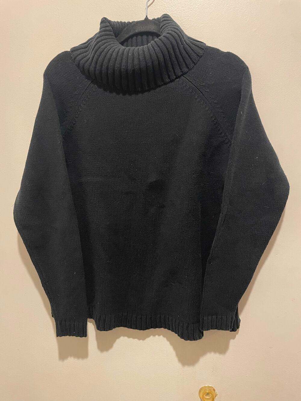 Eddie Bauer black chuncky turtle neck sweater large